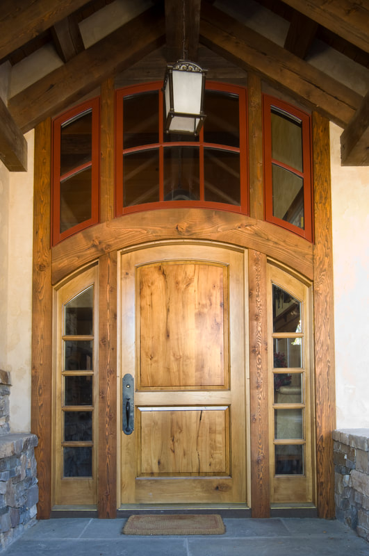 Arched Entry Door with Relights, Custom Doors, Made to match, residential architecture